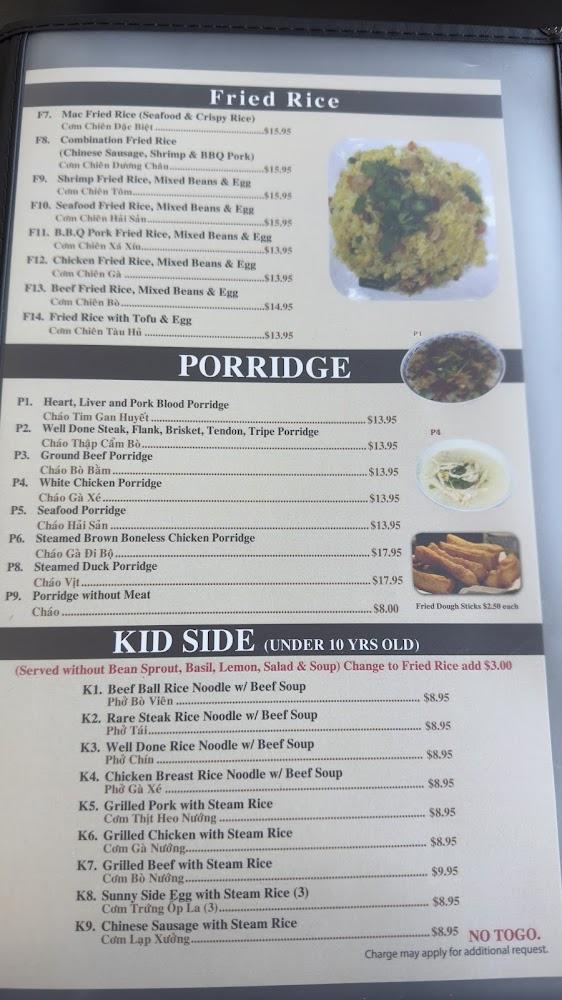 Mac Phở Menu image 2
